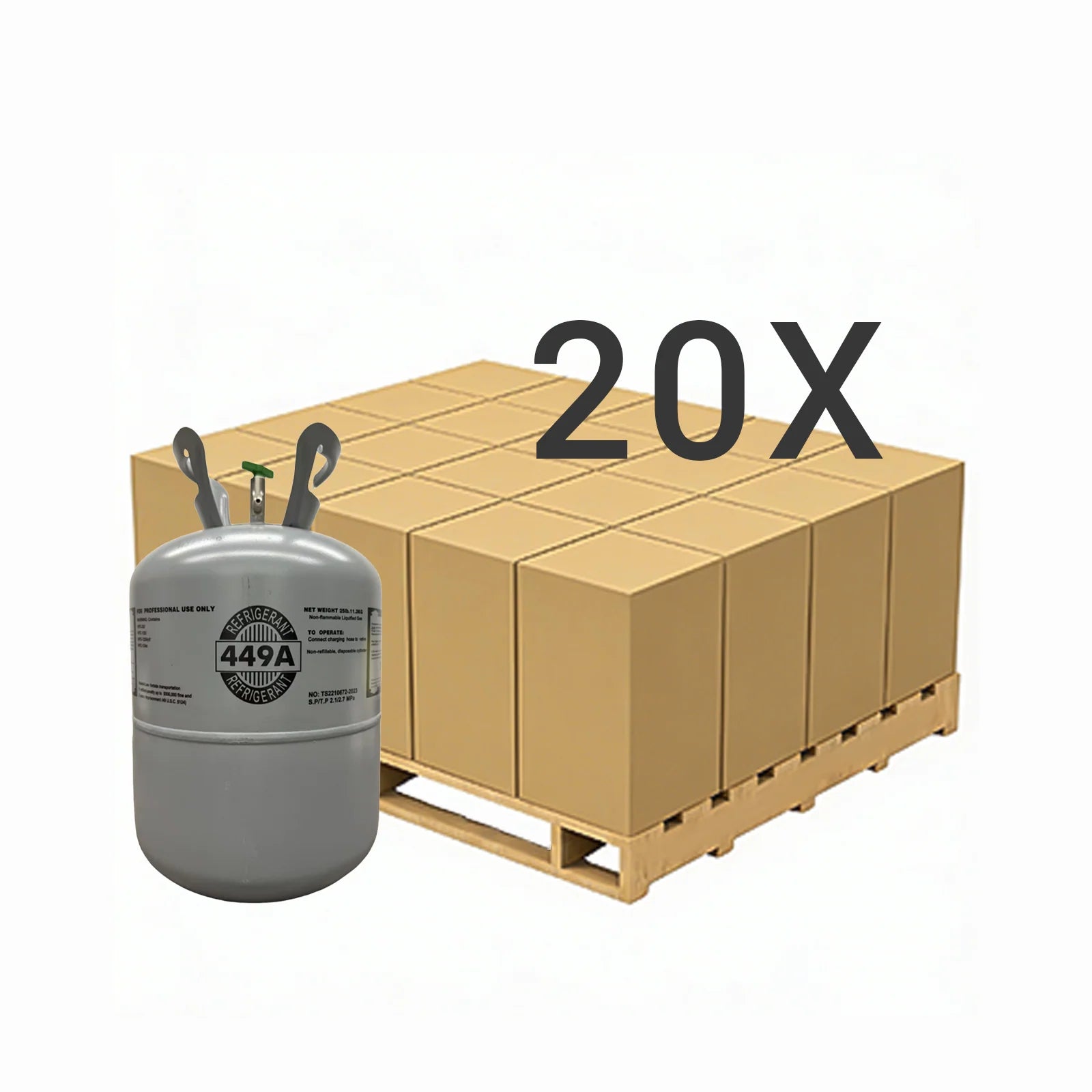 25 lb R449A HFO Blend Refrigerant Gas Cylinder