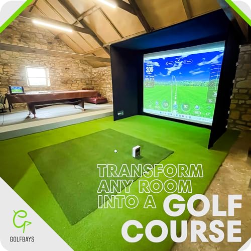 GolfBays SIMBOX Golf Simulator Enclosure โ Premium Golf at Home Practice, Easy Setup, Various Sizes, Fabric with Durable Frame & Impact Screen
