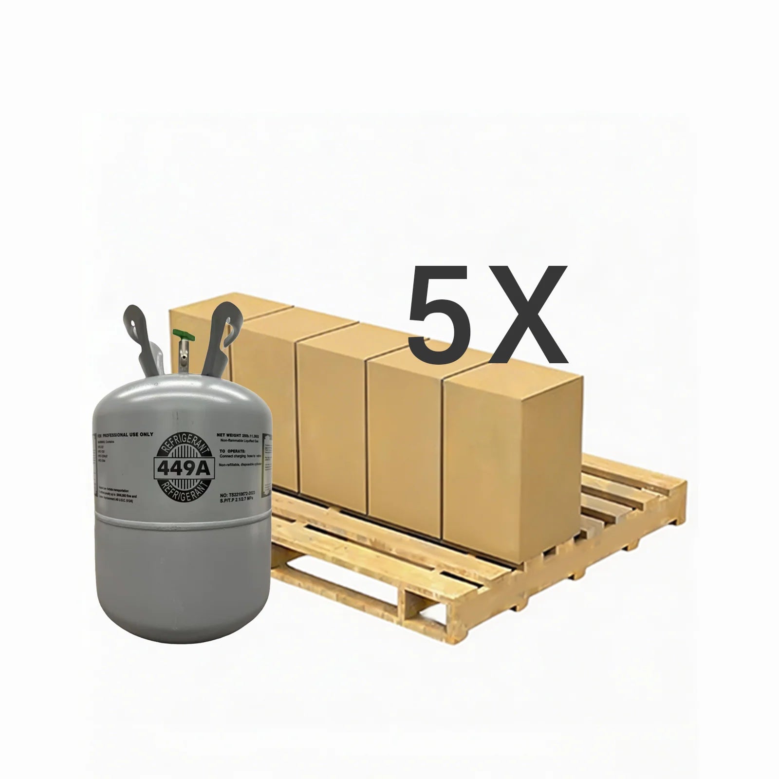 25 lb R449A HFO Blend Refrigerant Gas Cylinder