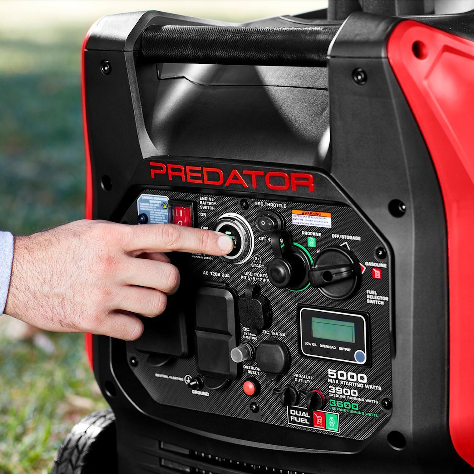 Predator 5000 Watt Dual-Fuel Super Quiet Inverter Generator with Remote Start and CO Secure Technology