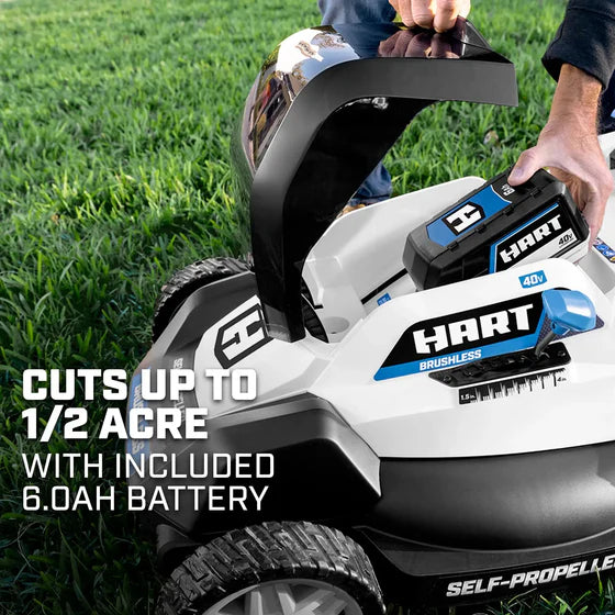 HART Tools 40V 20″ Brushless Self-Propelled Electric LownMower
