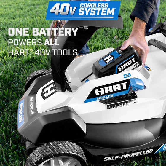 HART Tools 40V 20″ Brushless Self-Propelled Electric LownMower