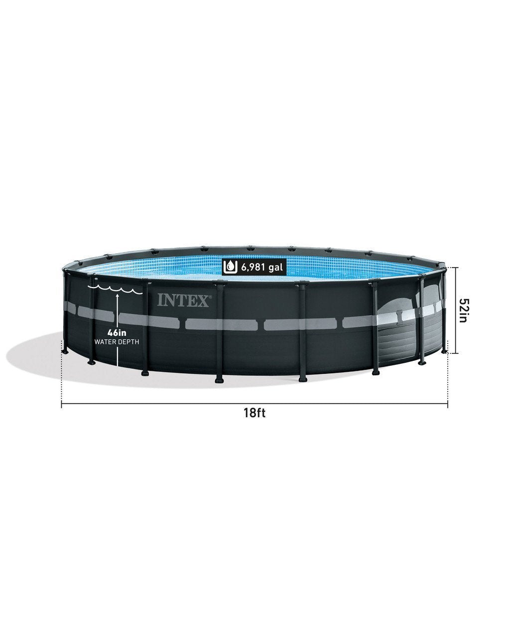 Ultra XTR® Frame Above Ground Pool with Sand Filter Pump – 18′ x 52″