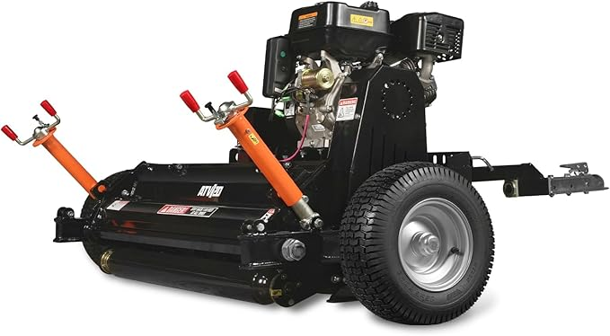 MechMaxx 48″ Tow-Behind ATV Offset Flail Mower 15HP 459cc E-start Gas Engine Powered