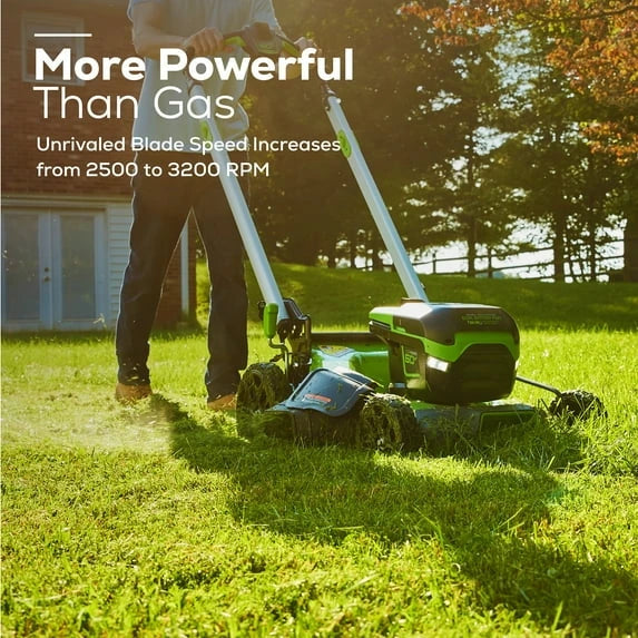 Greenworks 60V 21″ Cordless Brushless Lawn Mower with 5.0Ah Battery & Charger 2531602