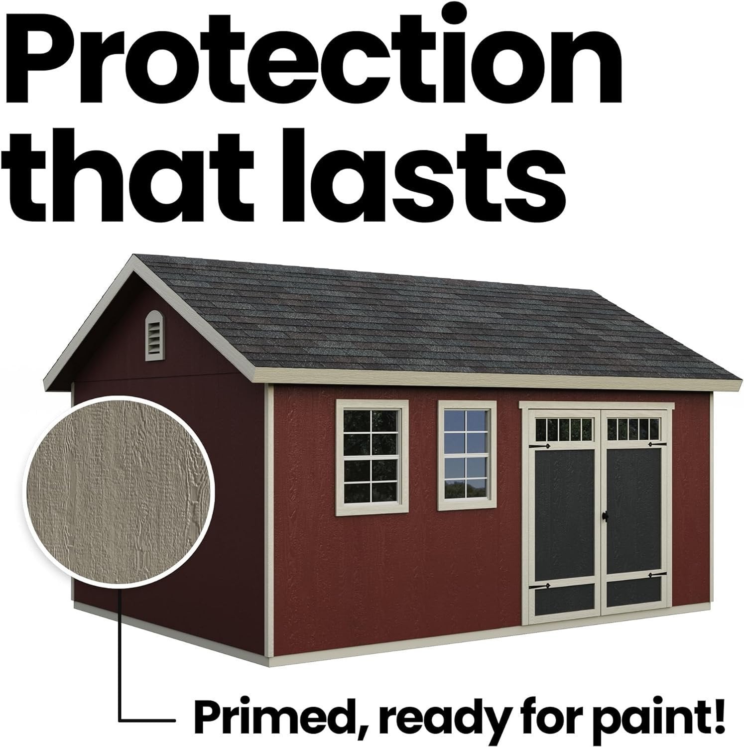 Handy Home Products Scarsdale 12×16 Do-it-Yourself Wooden Storage Shed with Floor