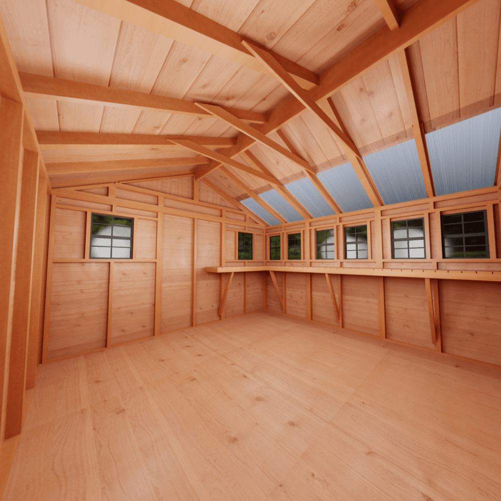 Cedar Sunshed Garden Shed | 12×12