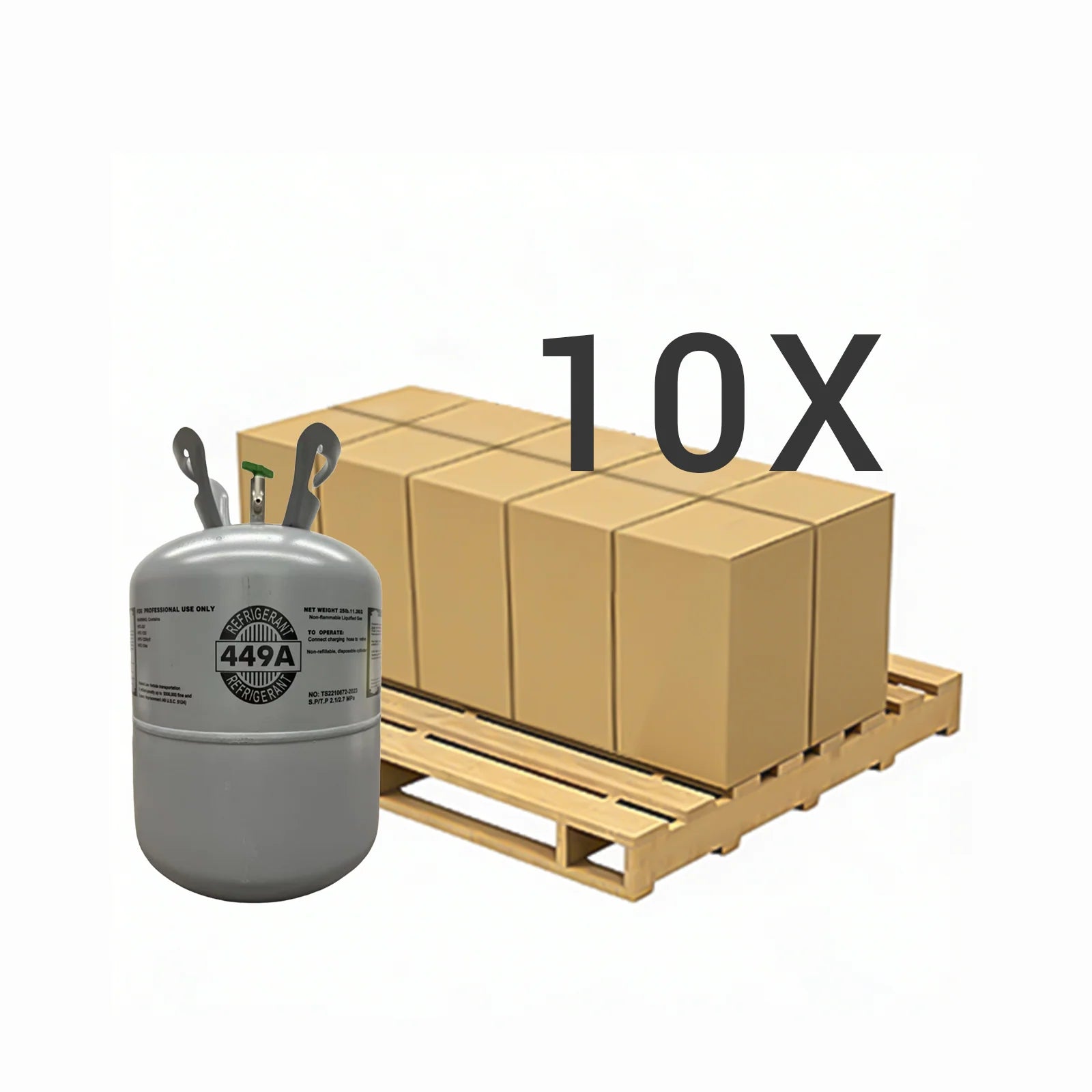 25 lb R449A HFO Blend Refrigerant Gas Cylinder