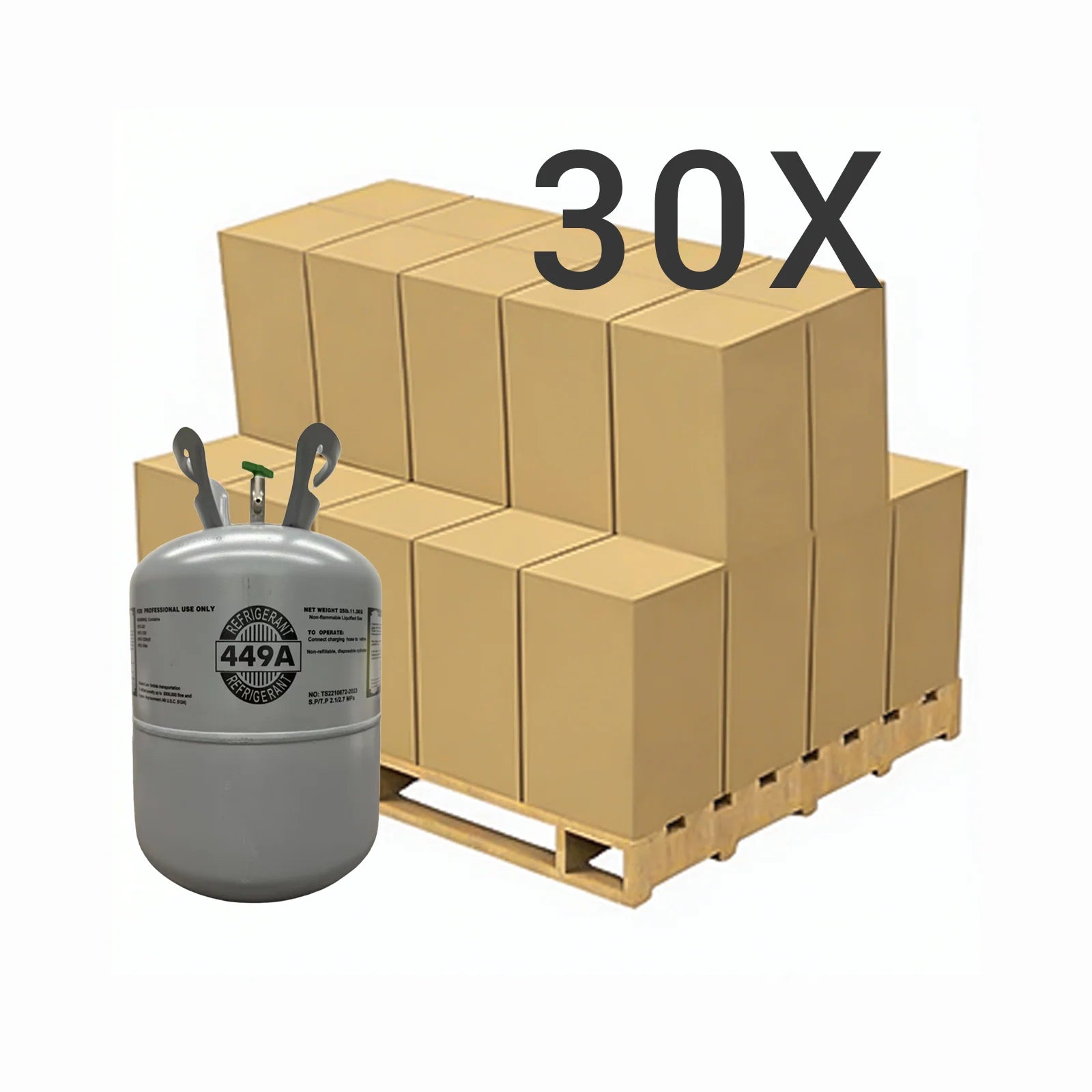 25 lb R449A HFO Blend Refrigerant Gas Cylinder