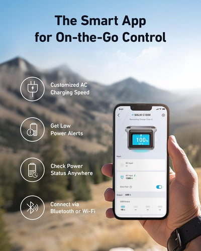 Anker SOLIX C1000 Portable Power Station, 1800W Solar Generator, Full Charge in 58 Min with UltraFast Charge Mode, LiFePO4 Power Station for Outdoor Camping and Home Backup (Optional Solar Panel)