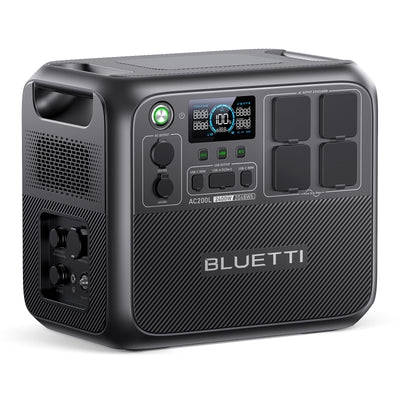 BLUETTI Portable Power Station AC200L, 2048Wh LiFePO4 Battery Backup, Expandable to 8192Wh w/ 4 2400W AC Outlets (3600W Power Lifting), Solar Generator for Camping, Home Use, Emergency