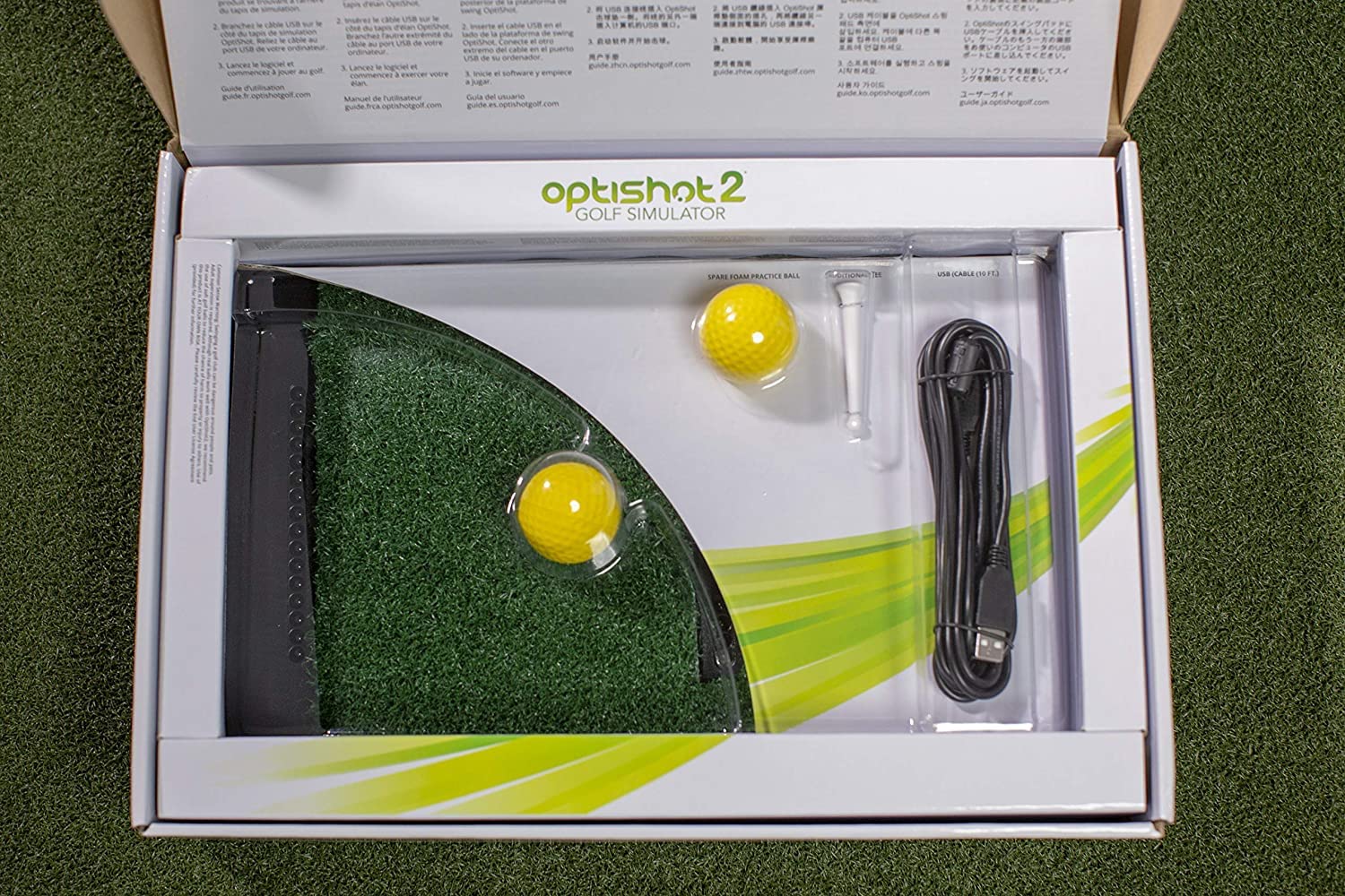 GolfBaysUK Optishot 2 Golf Simulator Bundle – You Get Deep Golf Enclosure, 1.5M X 1.5M Golf Mat, Optishot2 Golf Simulator - For Home - Train from Home Package