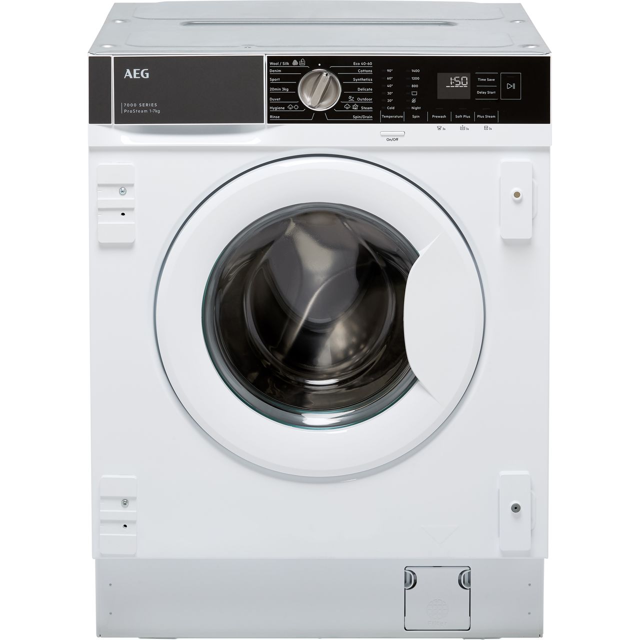 AEG ProSteam® Technology LF7E7431BI Integrated 7kg Washing Machine with 1400 rpm - White - B Rated