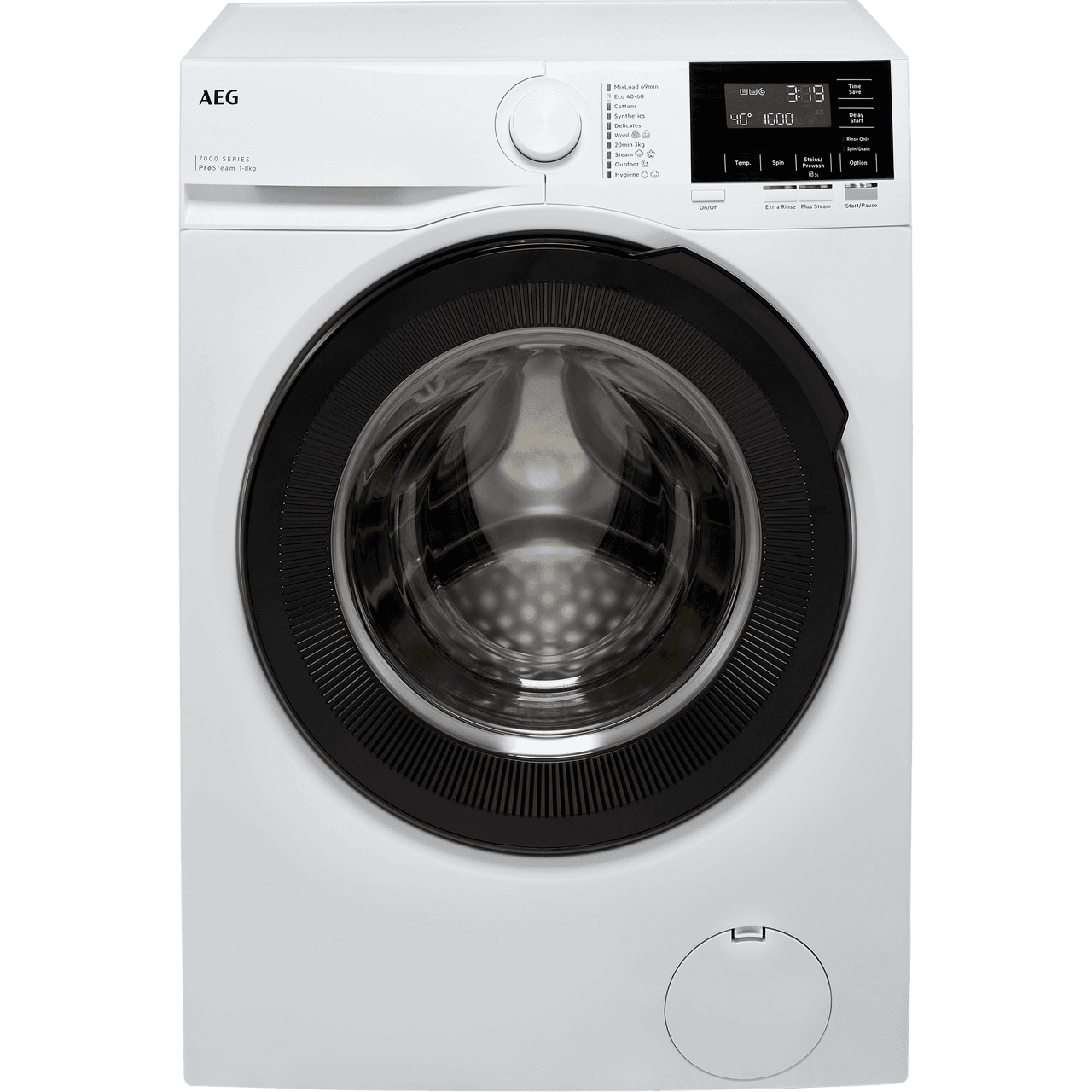 AEG ProSteam® Technology LFR71864B 8kg Washing Machine with 1600 rpm - White - A Rated