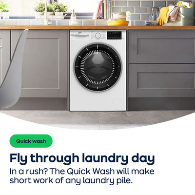 Beko EnergySpin™ BM3WT3841W 8kg Washing Machine with 1400 rpm - White - A Rated