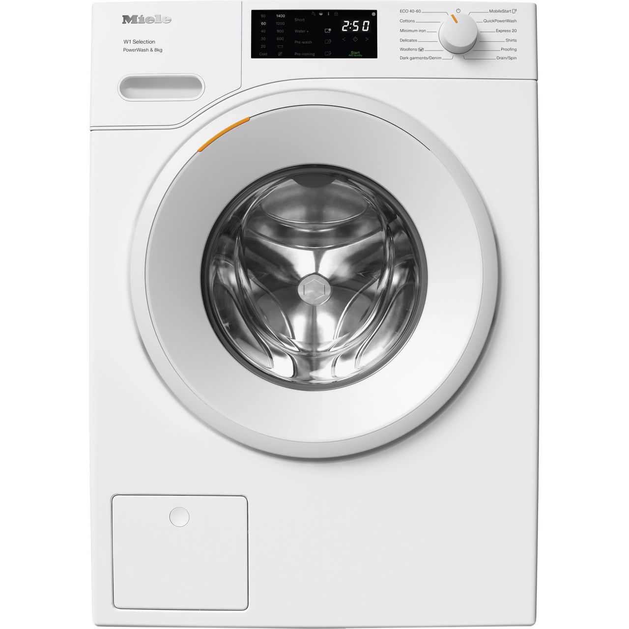 Miele W1 PowerWash WSB363 WCS 8kg WiFi Connected Washing Machine with 1400 rpm - White - A Rated