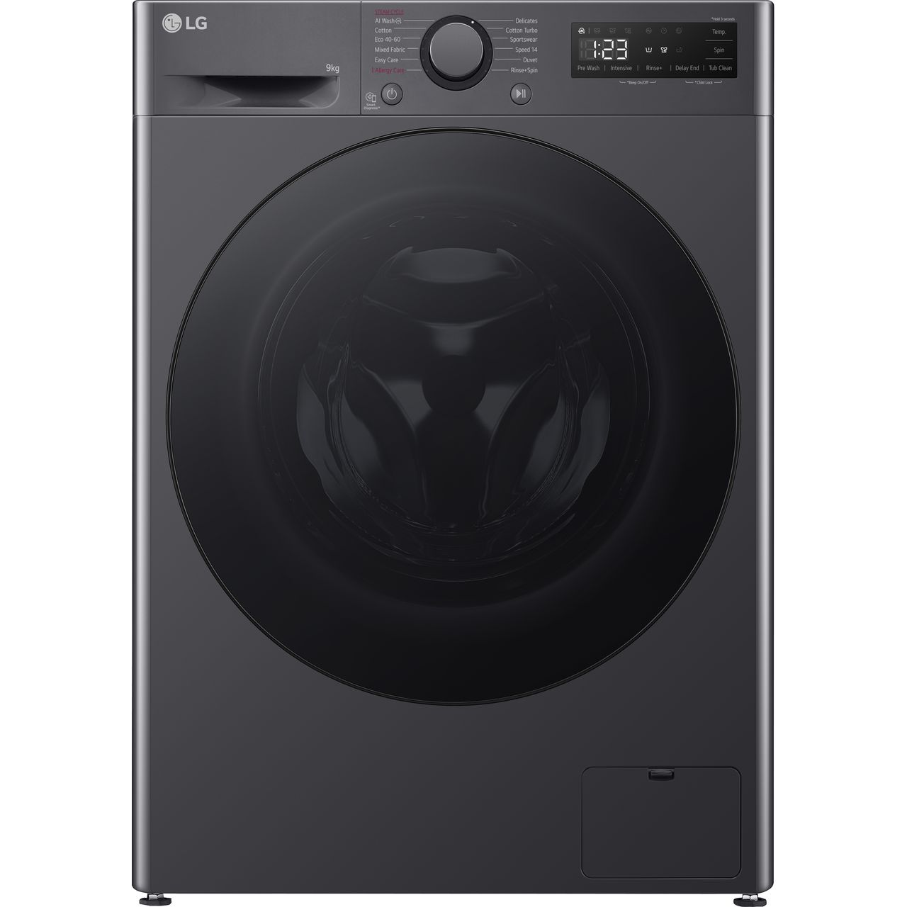 LG Counter-Depth MAX™ F2A509GBLN1 9kg Washing Machine with 1200 rpm - Slate Grey - A Rated