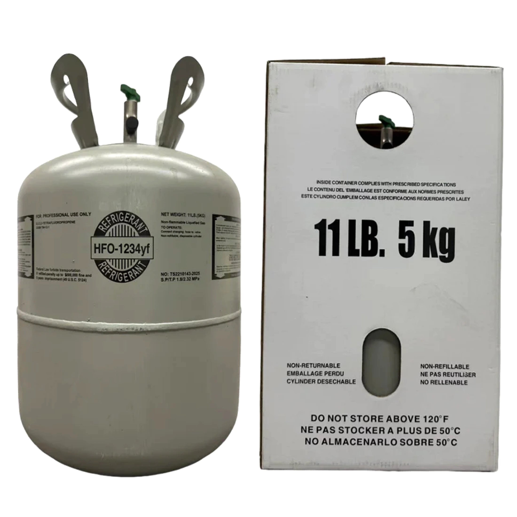 11 LB R1234yf Low-GWP Automotive AC Refrigerant