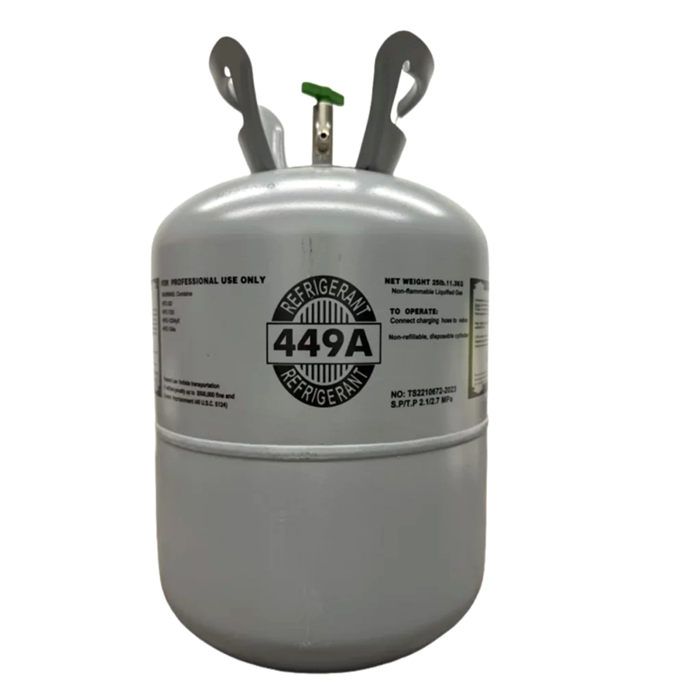 25 lb R449A HFO Blend Refrigerant Gas Cylinder