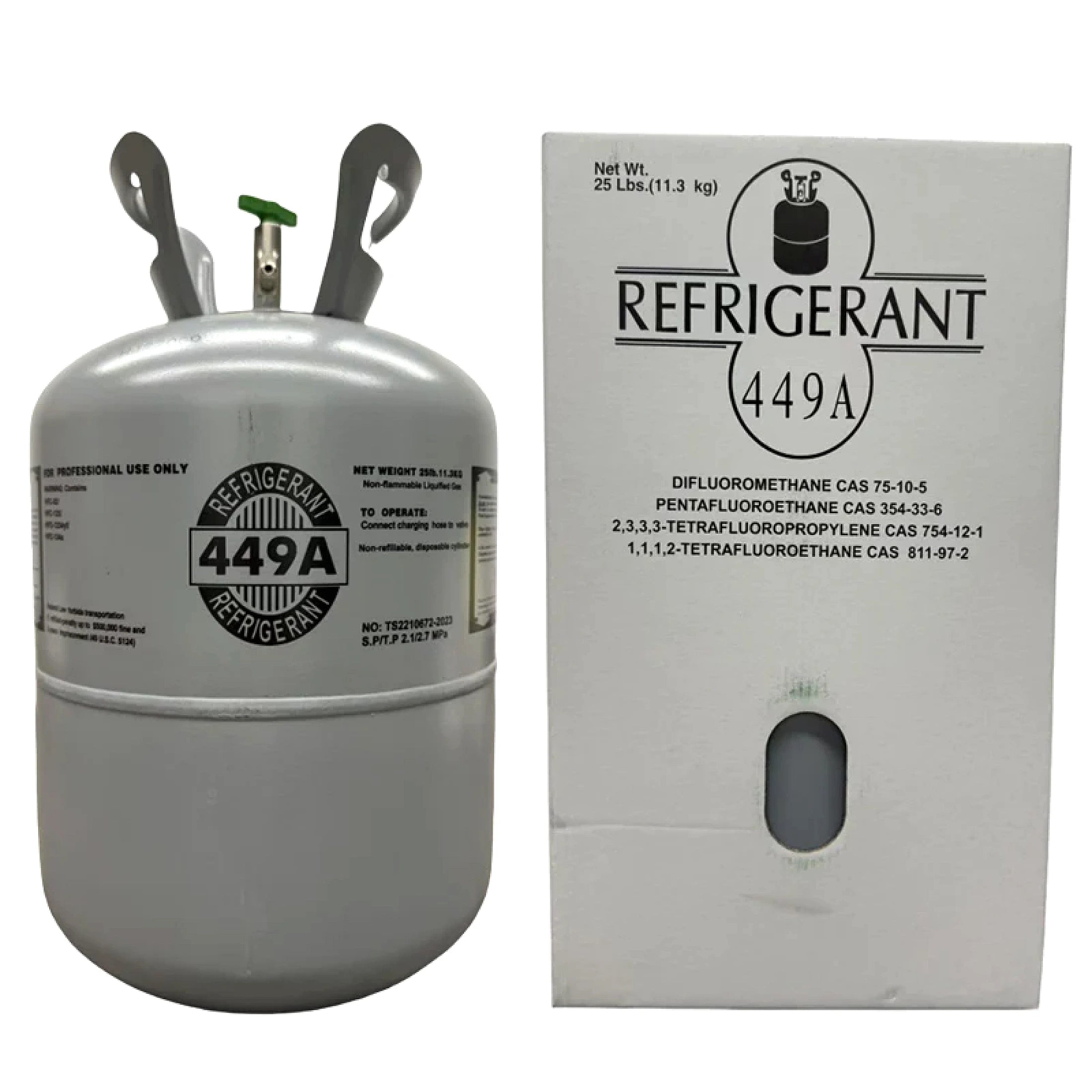 25 lb R449A HFO Blend Refrigerant Gas Cylinder