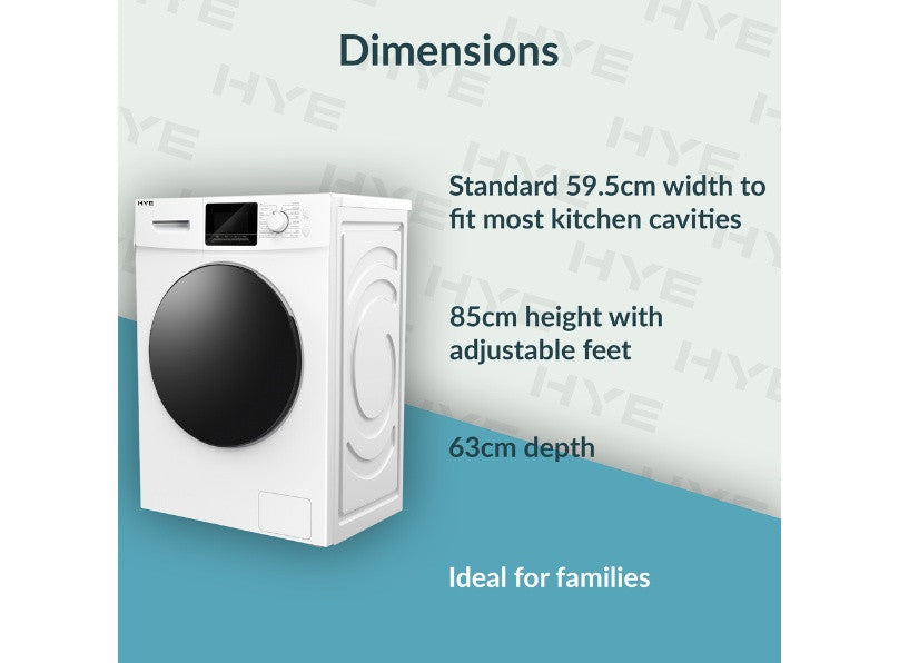 Freestanding Washing Machine - 10kg Drum, 1400rpm | HYE