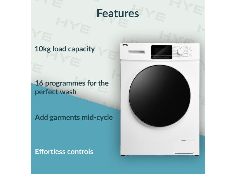 Freestanding Washing Machine - 10kg Drum, 1400rpm | HYE