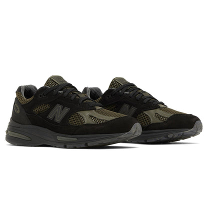 Black Stone Island x New Balance 991v2 MiUK Olive
