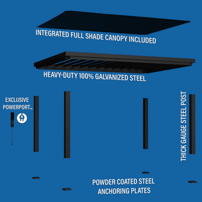 Backyard Discovery Trenton 4.9m x 3.7m Modern Steel Pergola