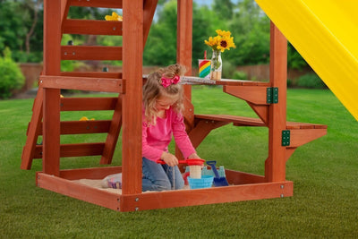 Creative Cedar Designs Cedar Cottage Wooden Swing Set