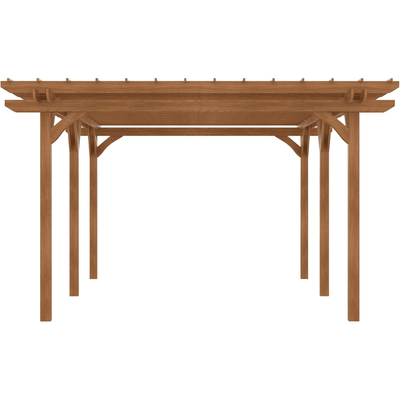 Outsunny 12′ x 20′ DIY Deck Outdoor Wood Pergola