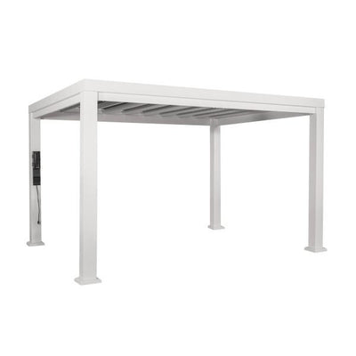 14×10 Windham Modern Steel Pergola With Sail Shade Soft Canopy