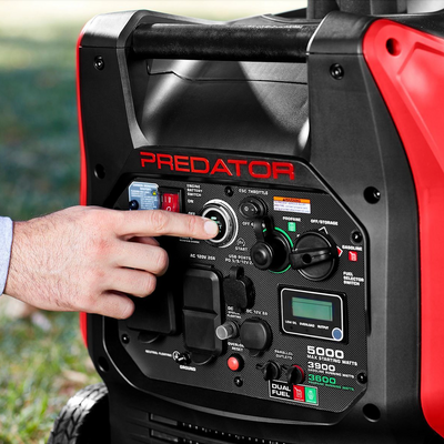Predator 5000 Watt Dual-Fuel Super Quiet Inverter Generator with Remote Start and CO Secure Technology