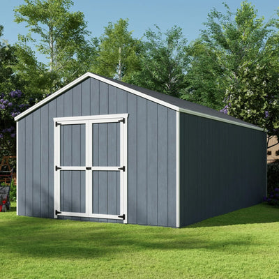 Home shed Little Cottage Co Value Gable Wood Shed Kit Blaze 32 In.