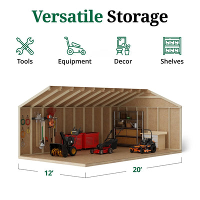 Home shed Little Cottage Co Value Gable Wood Shed Kit Blaze 32 In.