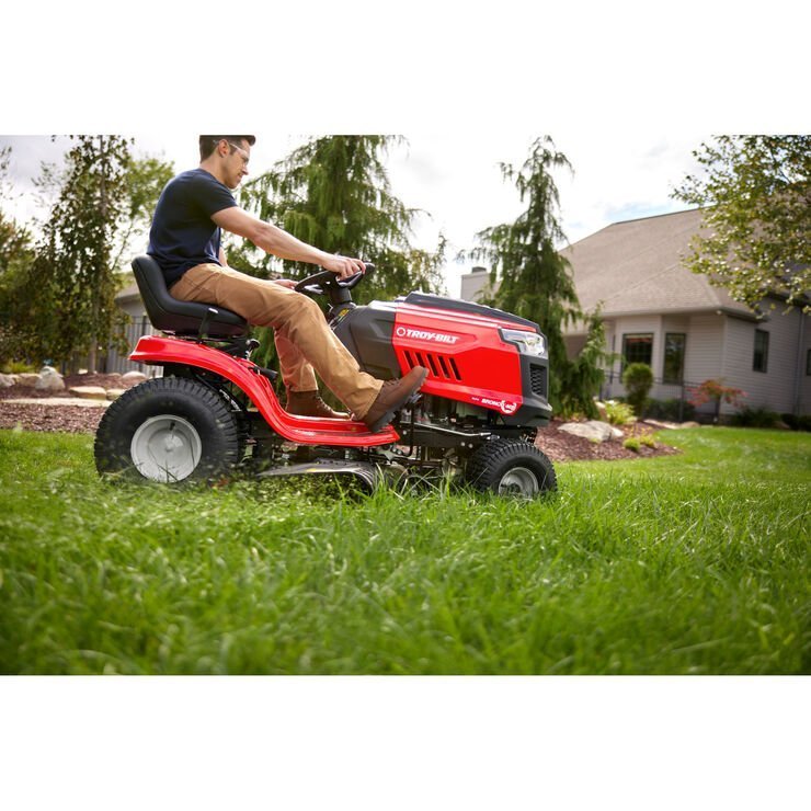 Troy-Bilt Bronco 46″ Gas Riding Lawn Mower with 547cc Engine and AutoDrive Transmission 4.1 stars out of 151 reviews (4.1) |