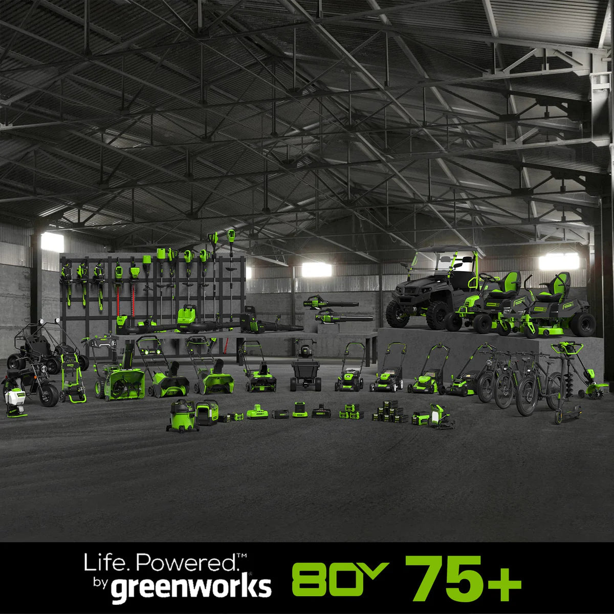 Greenworks 80V 21″ Cordless Battery Brushless Self-Propelled Mower 3pc Combo Kit
