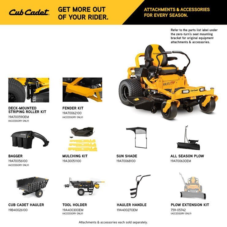 Cub Cadet Ultima ZT2 54″ 23HP Zero Turn Mower