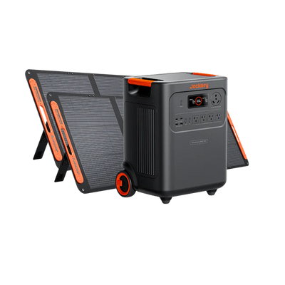 Jackery HomePower 3600 Plus Portable Power Station with 2x 200W Solar Panels, 3600W AC Output, 3584Wh LFP Solar Generator, Expandable up to 21kWh, Essential Home Backup for Home Use, Emergencies, RV