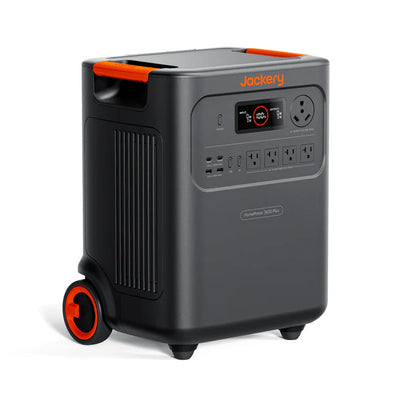 Jackery HomePower 3600 Plus Portable Power Station with 2x 200W Solar Panels, 3600W AC Output, 3584Wh LFP Solar Generator, Expandable up to 21kWh, Essential Home Backup for Home Use, Emergencies, RV