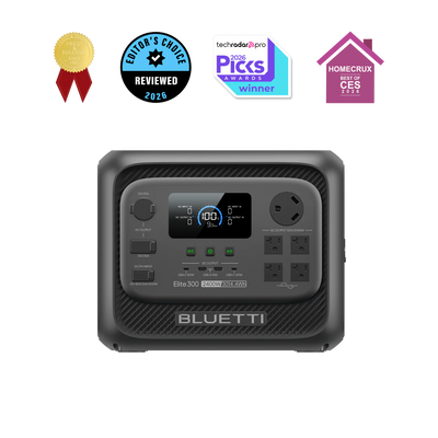 BLUETTI Elite 300 Portable Power Station | 3,014Wh, 2,400W