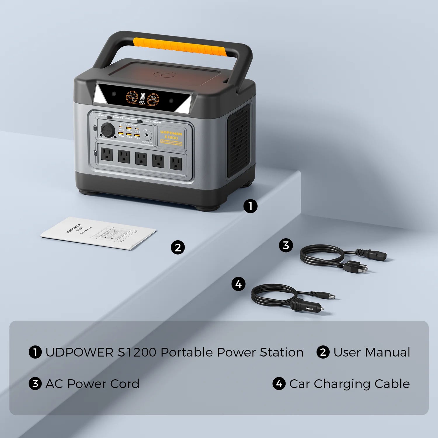 UDPOWER S1200 Portable Power Station – 1190Wh | 1800W Surge