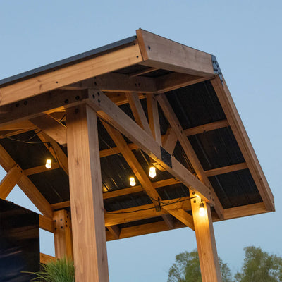 Backyard Discovery 9X6 Palisade Cedar & Steel Outdoor Bar