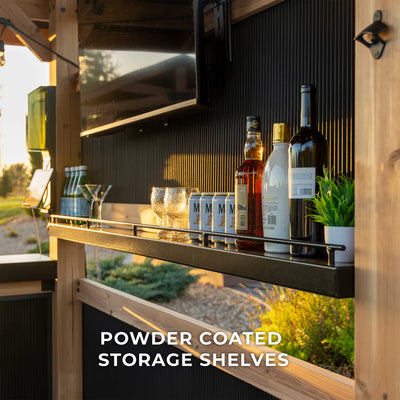 Backyard Discovery 9X6 Palisade Cedar & Steel Outdoor Bar