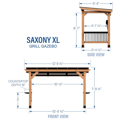 Backyard Discovery Saxony XL Cedar Grill Gazebo