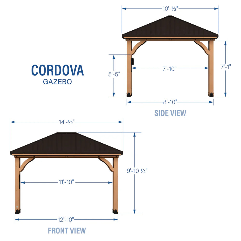 Backyard Discovery Cordova 14×10 Cedar Gazebo