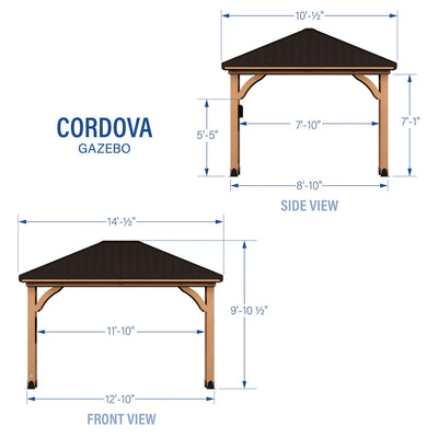 Backyard Discovery Cordova 14×10 Cedar Gazebo