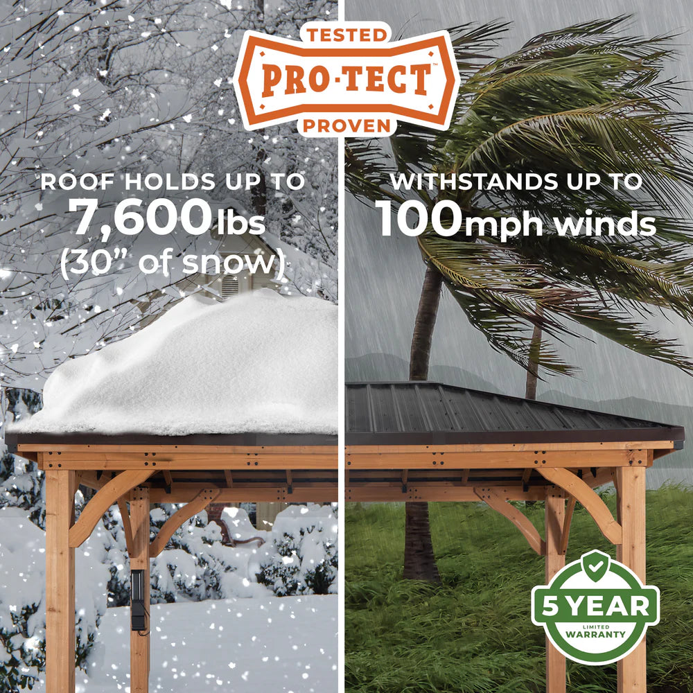 Backyard Discovery Cordova 14×10 Cedar Gazebo