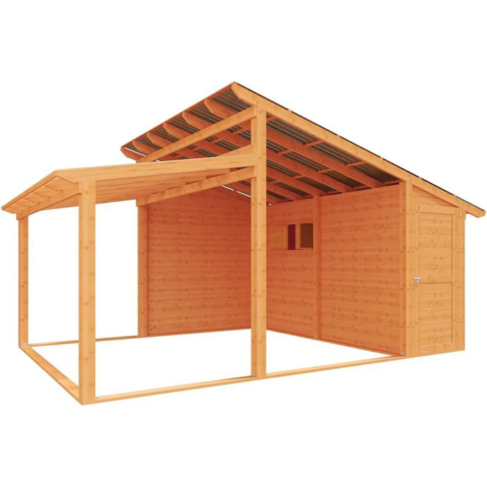 AECOJOY 20′ × 12.5′ Outdoor Wooden Gazebo with Storage Room