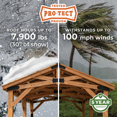 Backyard Discovery Arlington 12×12 Gazebo with Electric – Lt Brown