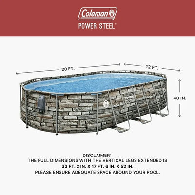 Coleman Power Steel 16′ x 10′ x 42″ Oval Above Ground Pool Set
